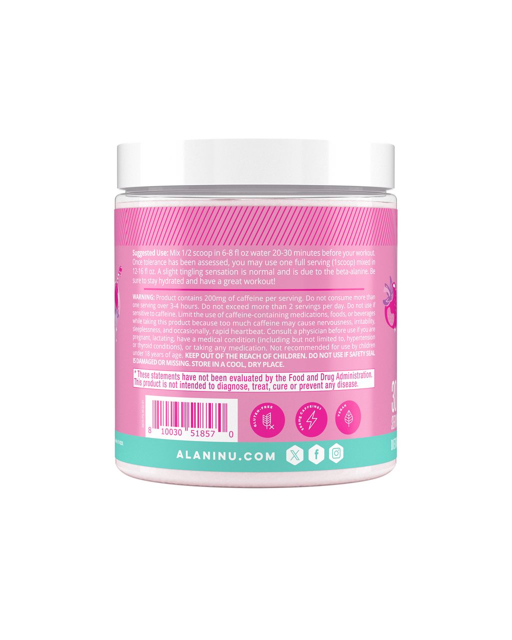 Alani Nu Pre-Workout - Pink Slush N8 - image 3