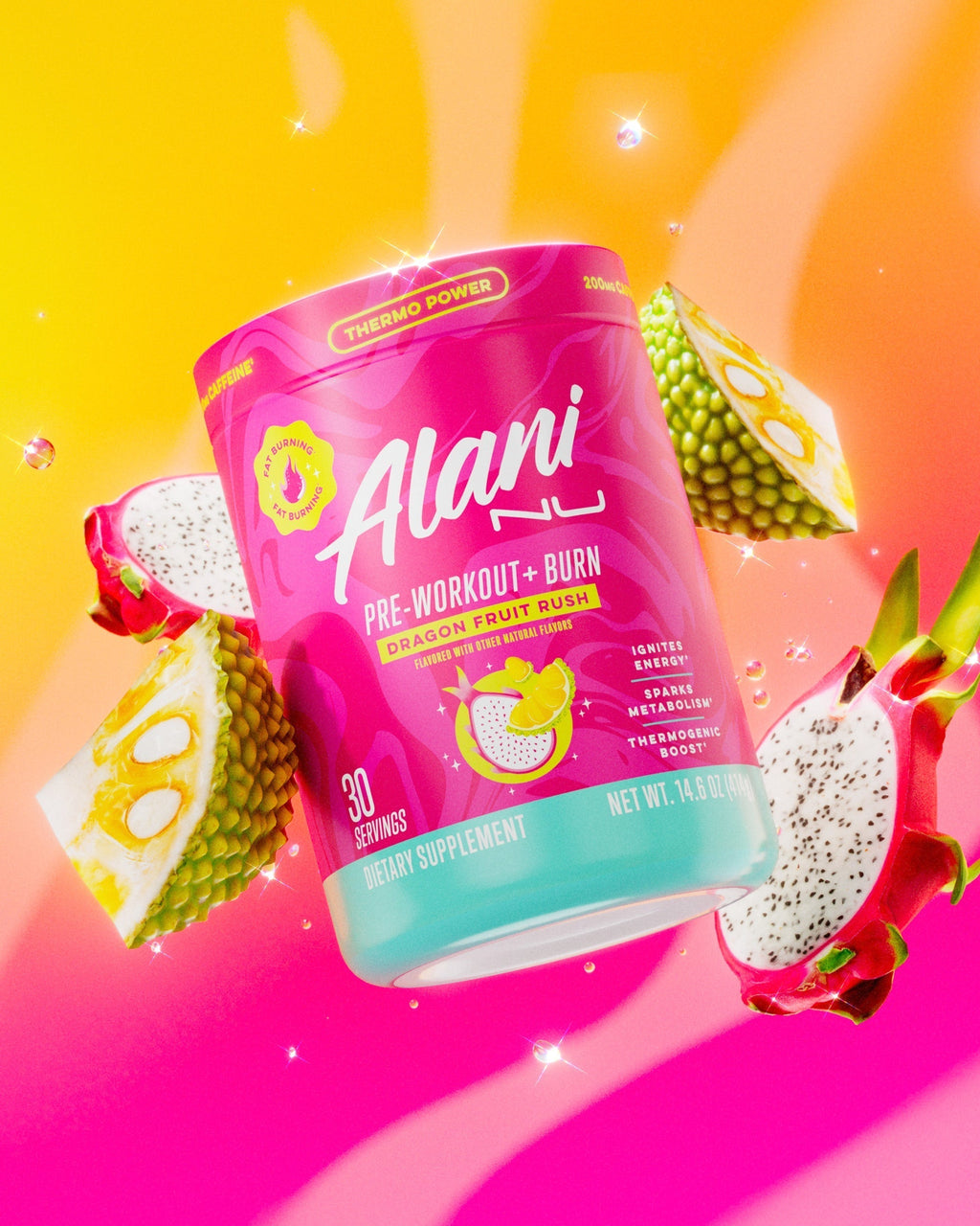 Alani Nu Pre-Workout+ Burn - Dragon Fruit Rush R1 - image 4