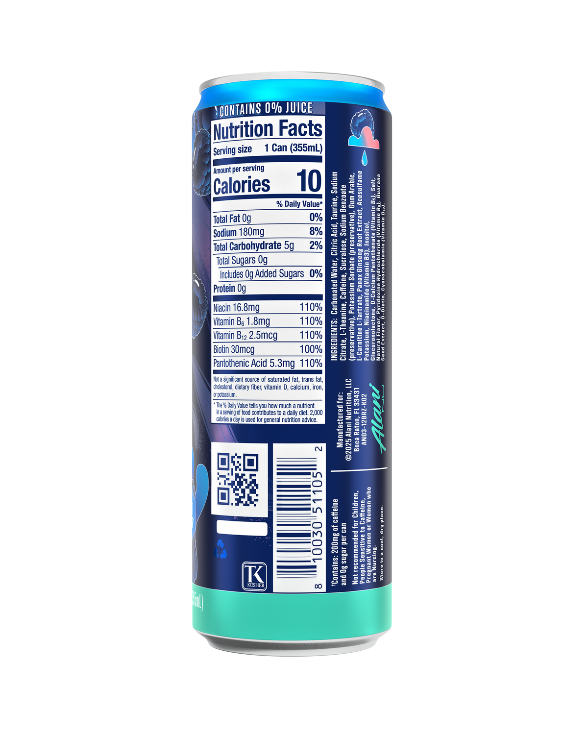 Alani Nu Energy Drink - Breezeberry B6 - image 3