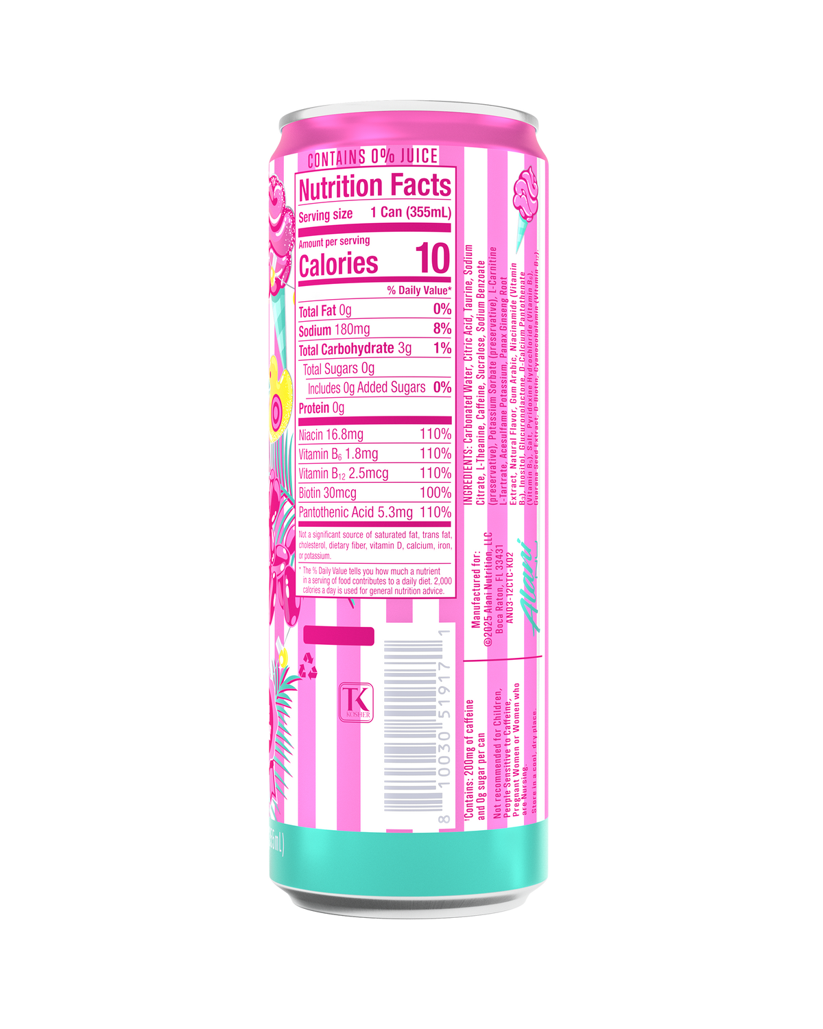 Alani Nu Energy Drink - Cotton Candy C0 - image 3