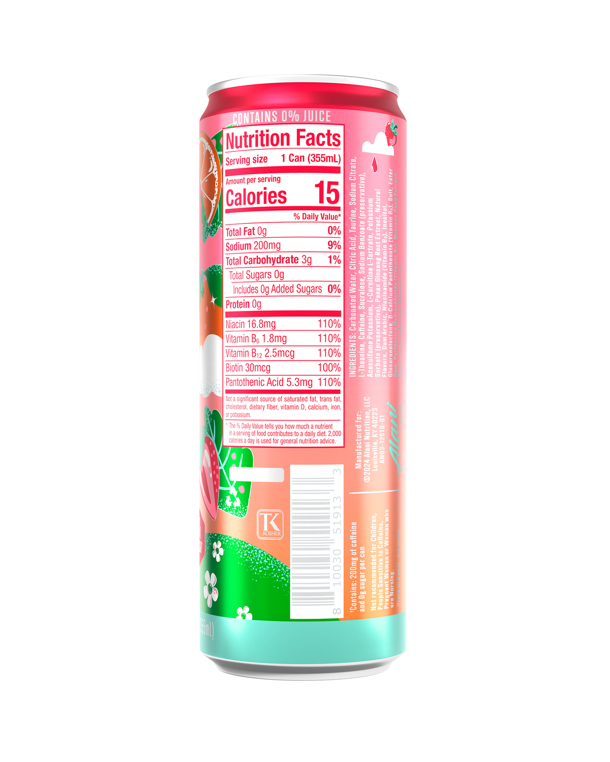 Alani Nu Energy Drink - Strawberry Sunrise H3 - image 3