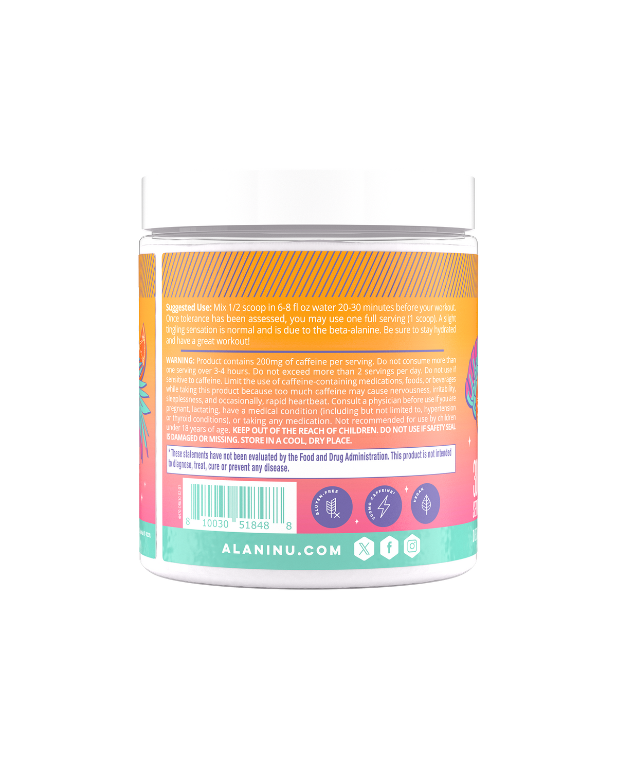 Alani Nu Pre-Workout - Orange Kiss A2 - image 3