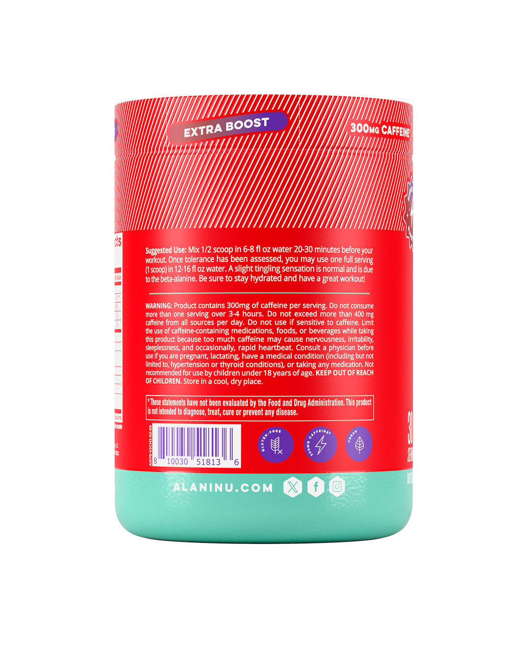 Alani Nu Pre-Workout+ - Cherry Slush J8 - image 3