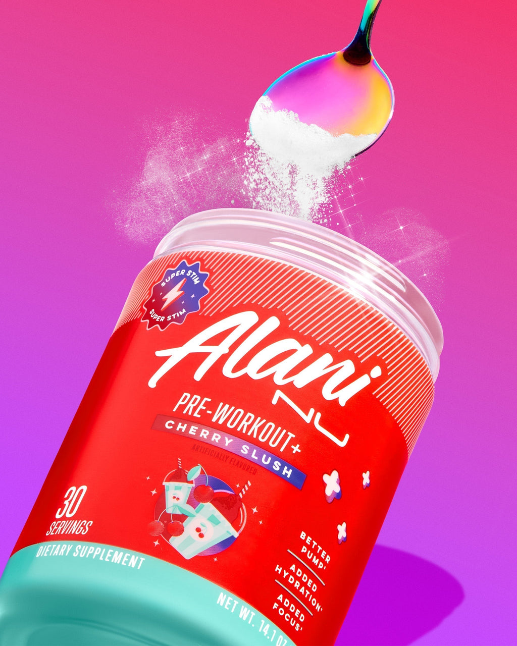 Alani Nu Pre-Workout+ - Cherry Slush J8 - image 5