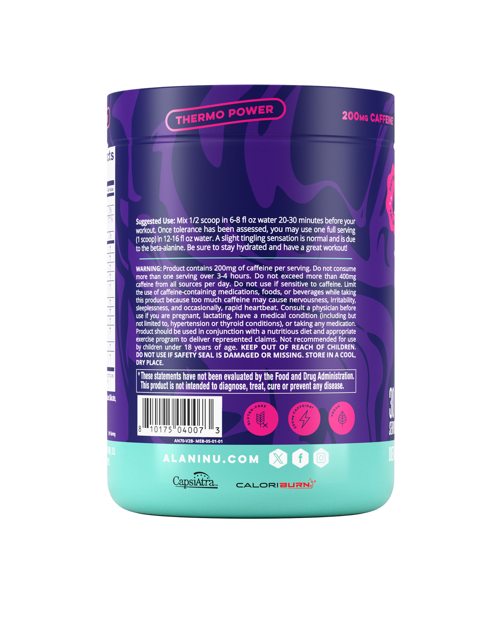 Alani Nu Pre-Workout+ Burn - Melonberry Blast Z1 - image 3