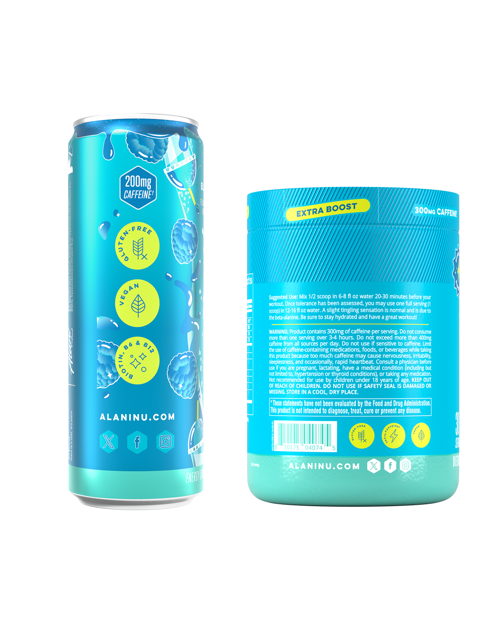 Alani Nu Energy Drink & Pre-Workout+ - Blue Slush D9 - image 2