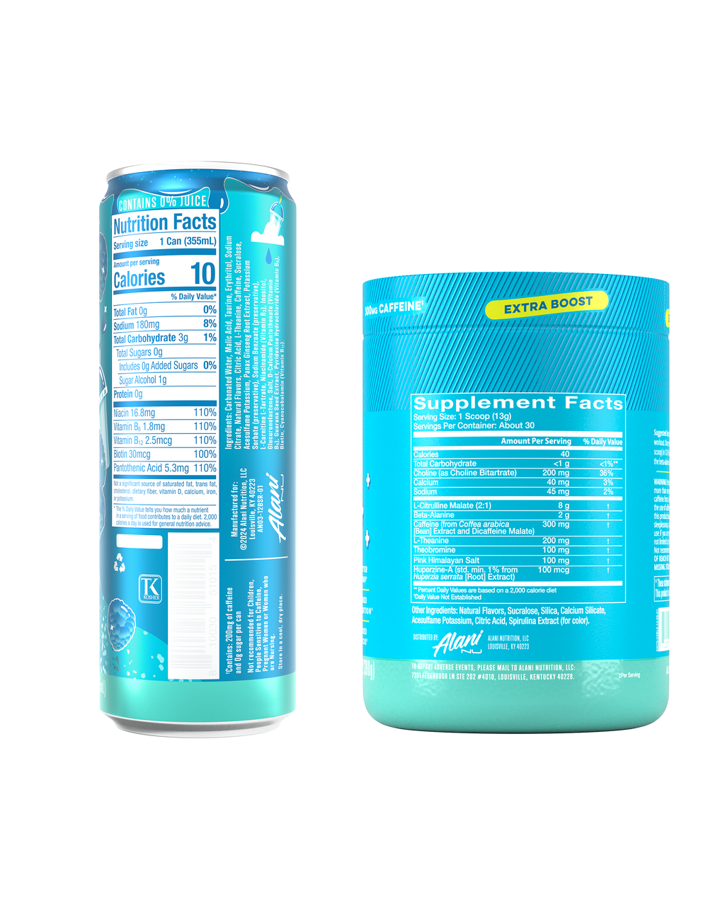 Alani Nu Energy Drink & Pre-Workout+ - Blue Slush D9 - image 3