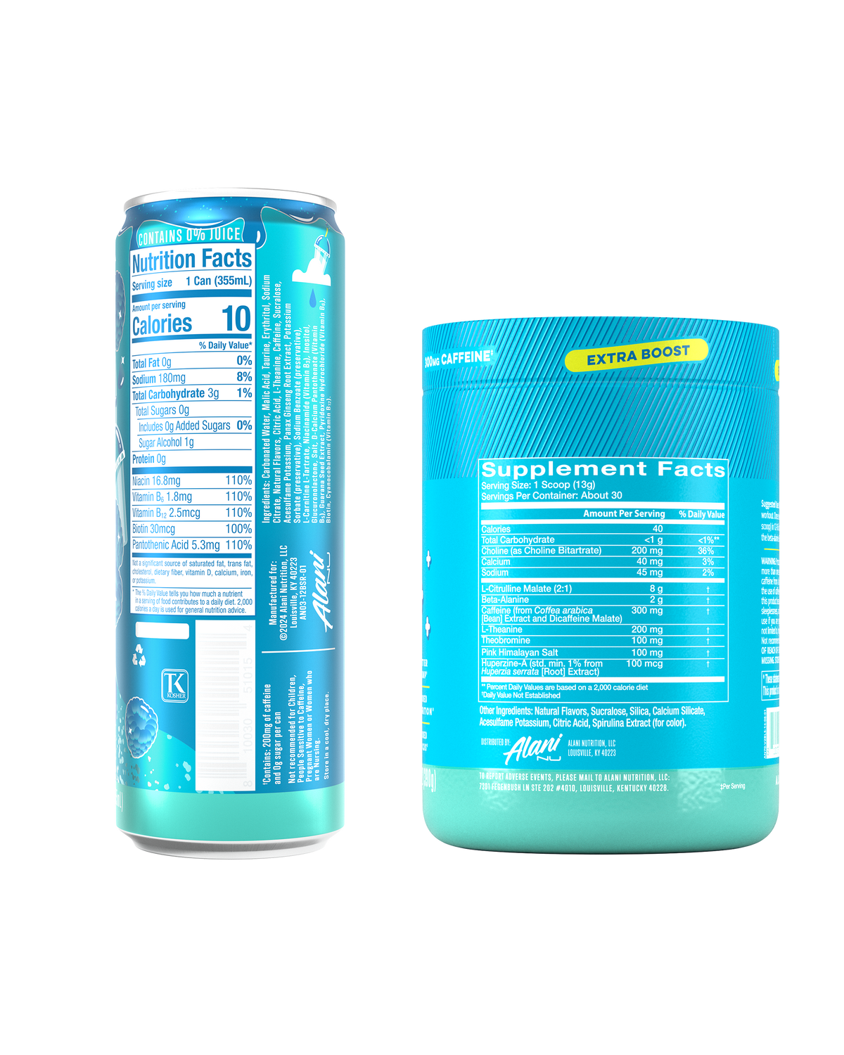 Alani Nu Energy Drink & Pre-Workout+ - Blue Slush D9 - image 3