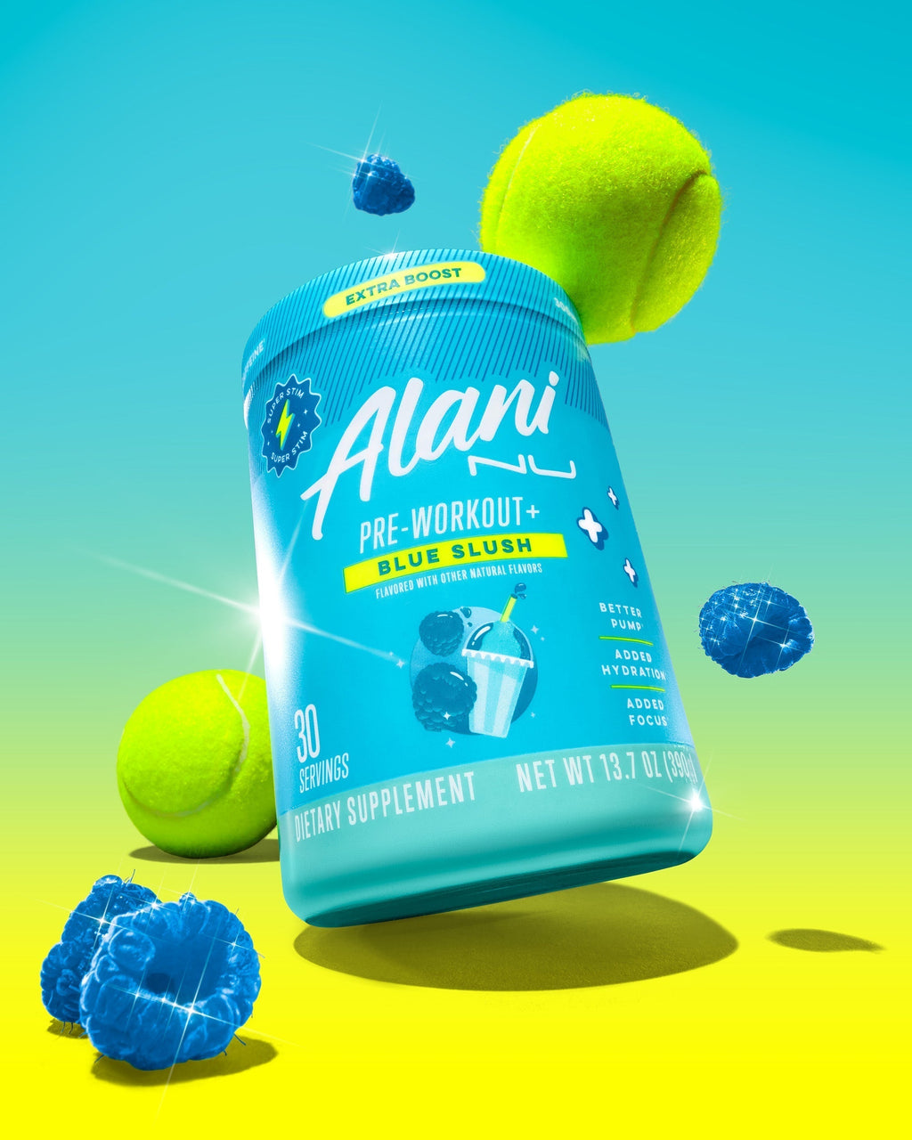 Alani Nu Energy Drink & Pre-Workout+ - Blue Slush D9 - image 5