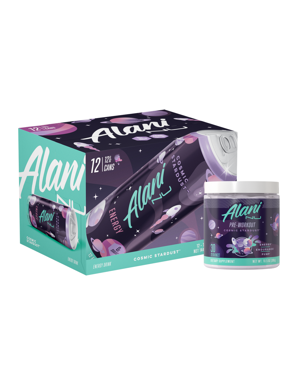 Alani Nu Energy Drink & Pre-Workout - Cosmic Stardust X2 - image 1