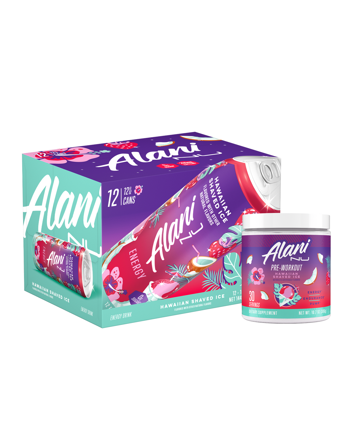 Alani Nu Energy Drink & Pre-Workout - Hawaiian Shaved Ice H8 - image 1