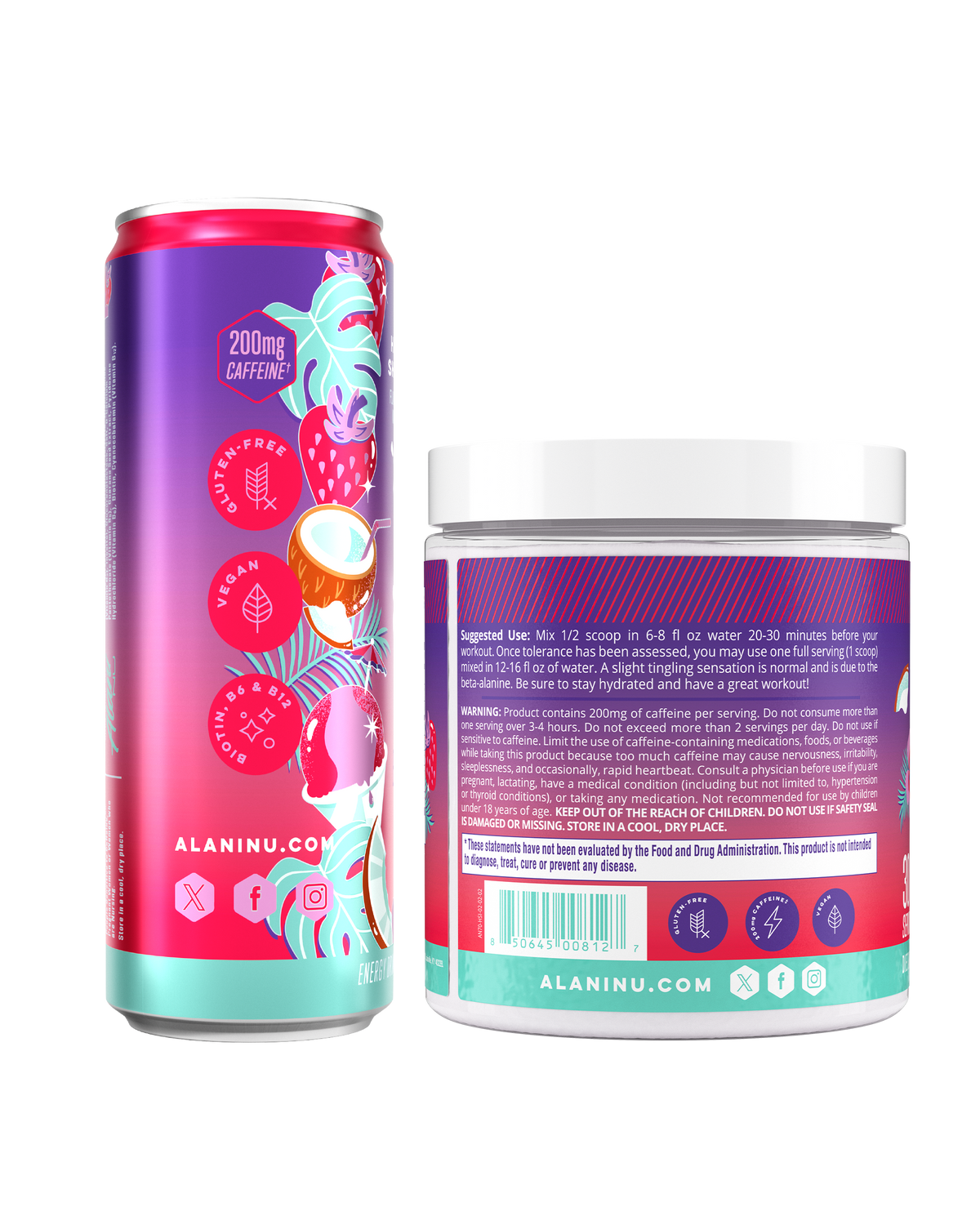 Alani Nu Energy Drink & Pre-Workout - Hawaiian Shaved Ice H8 - image 2