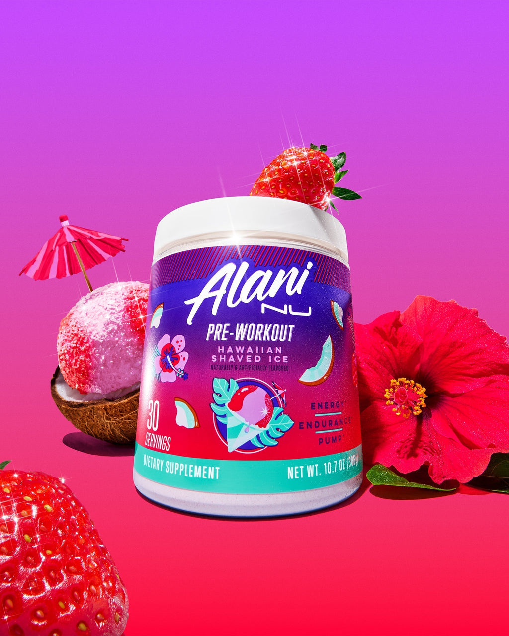 Alani Nu Energy Drink & Pre-Workout - Hawaiian Shaved Ice H8 - image 5