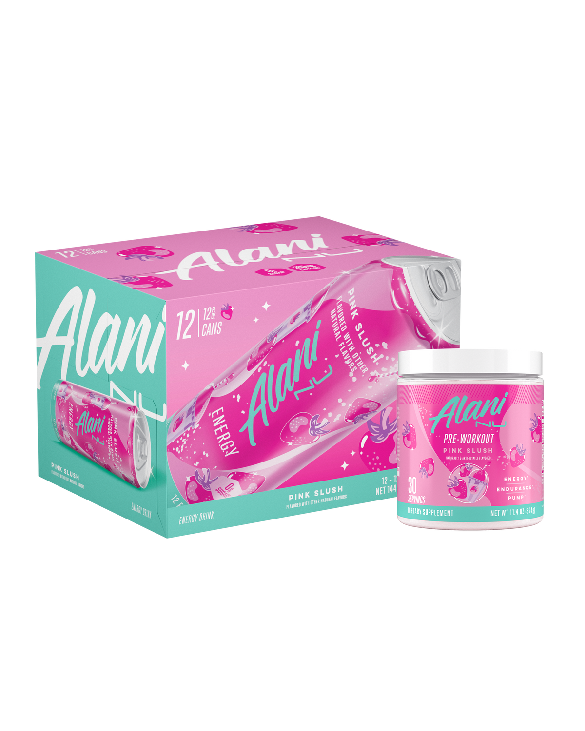 Alani Nu Energy Drink & Pre-Workout - Pink Slush F4 - image 1