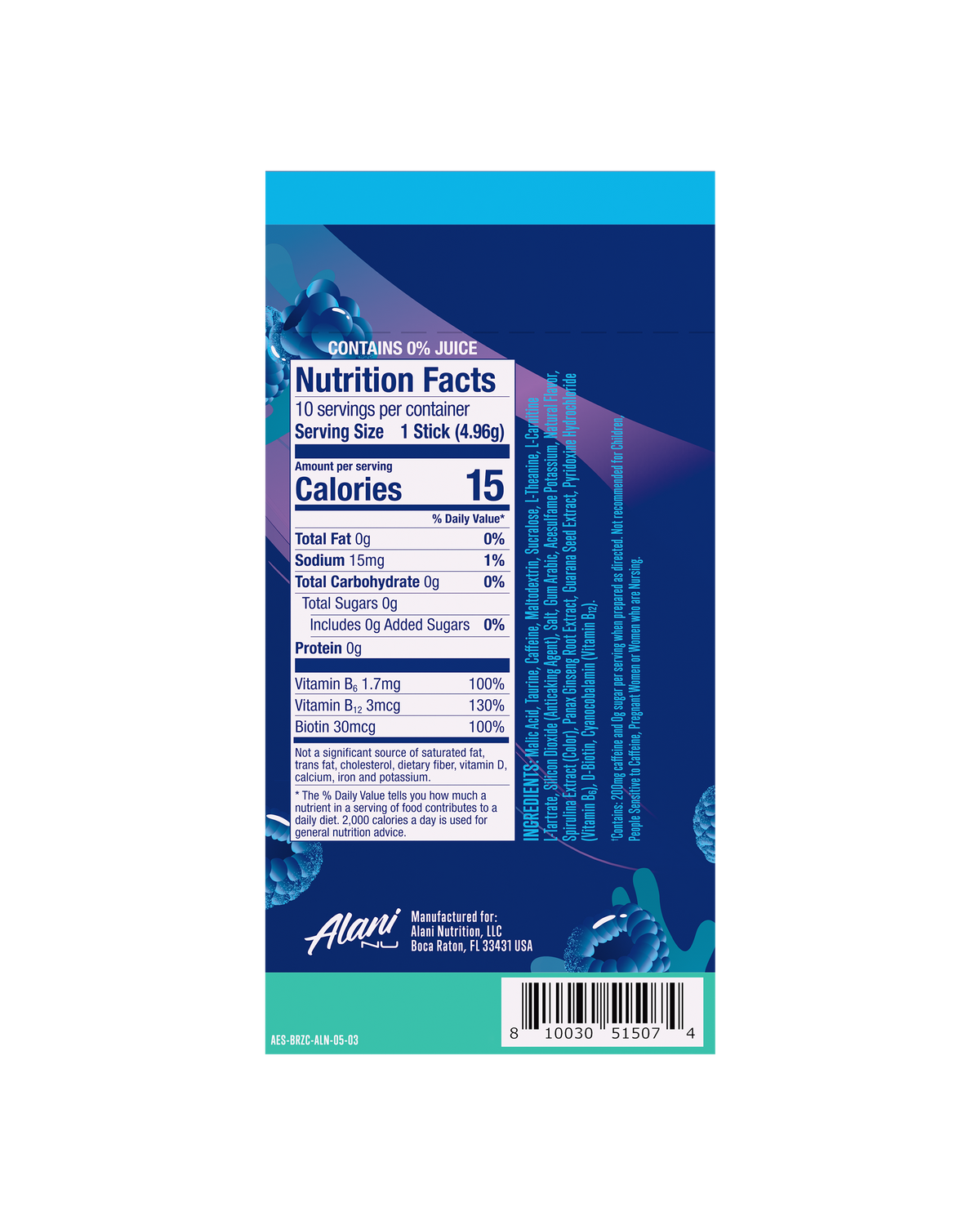 Alani Nu Energy Sticks - Breezeberry R0 - image 3