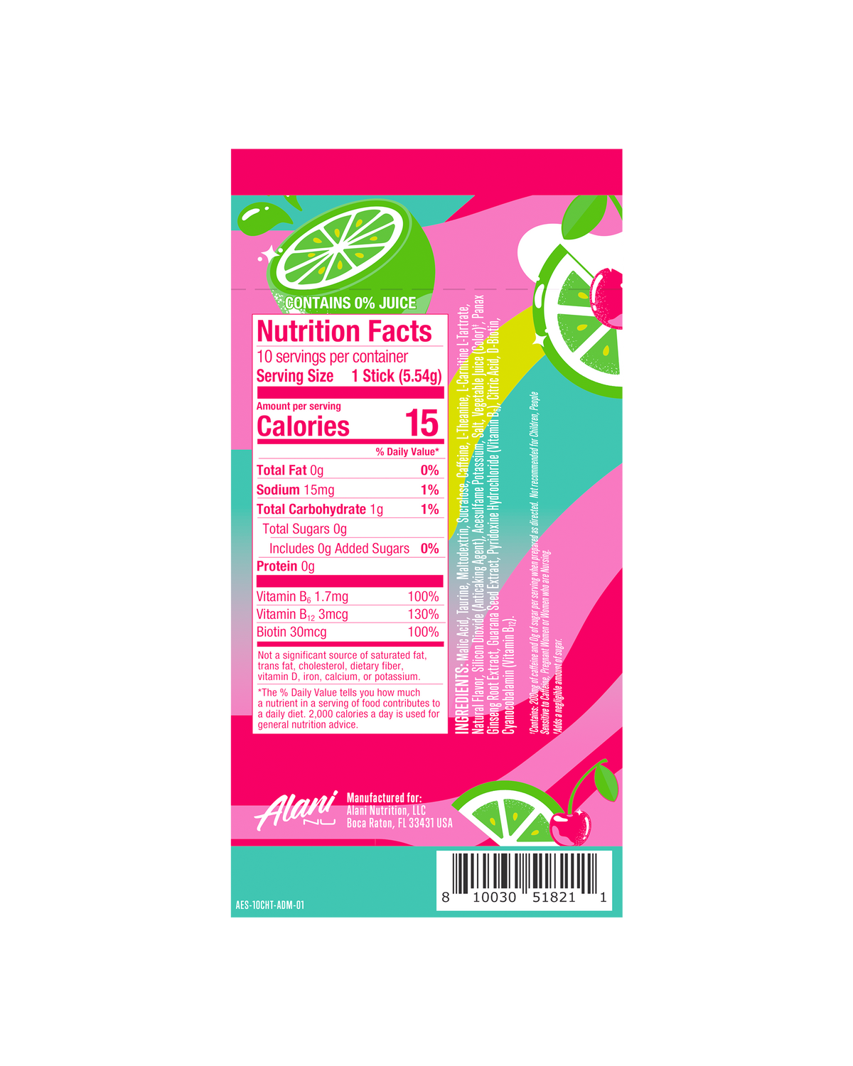 Alani Nu Energy Sticks - Cherry Twist B8 - image 3