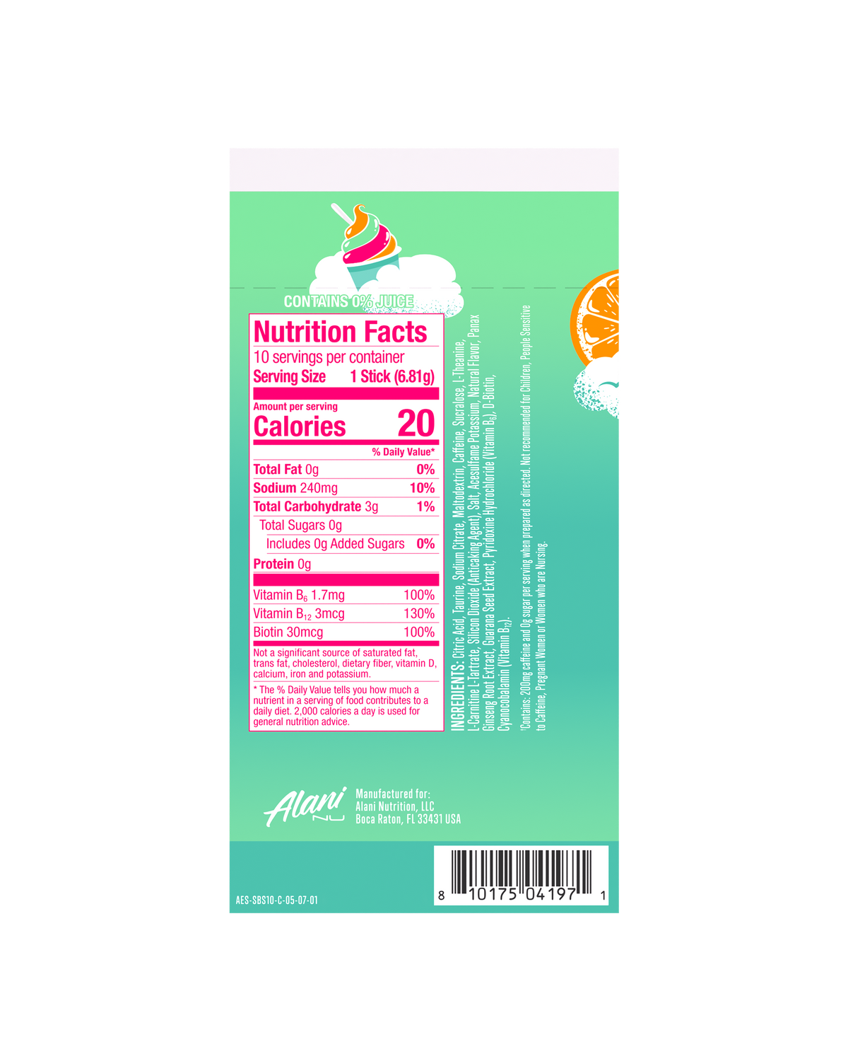 Alani Nu Energy Sticks - Sherbet Swirl R5 - image 3