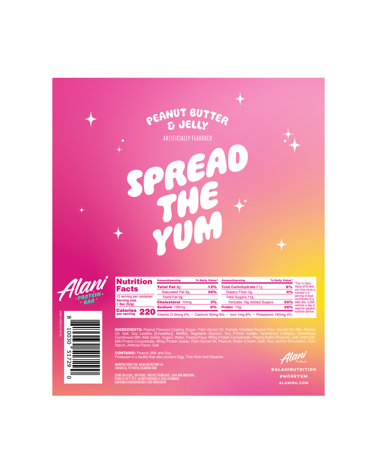 Alani Nu Protein Bar - Peanut Butter & Jelly W5 - image 4